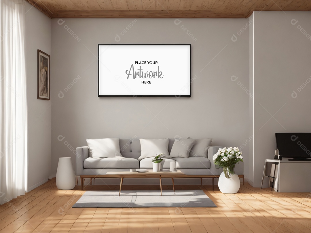 Mockup Sala De Estar PSD Editável