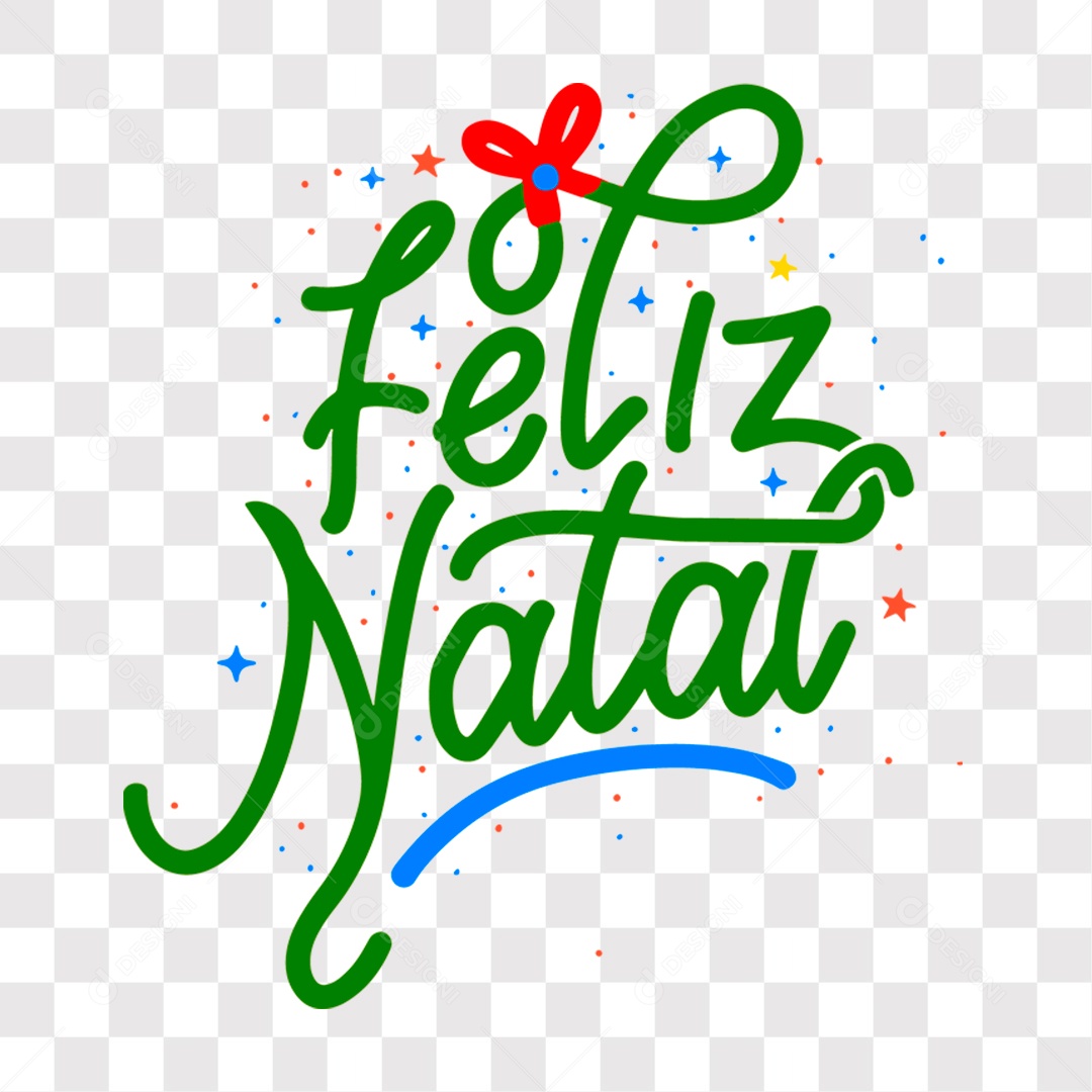 Lettering Feliz Natal Texto Verde EPS + PNG