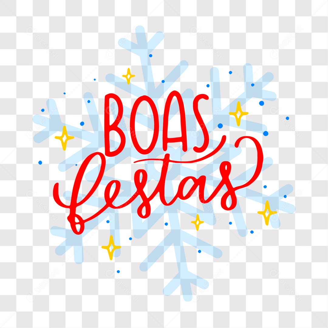 Lettering de Natal Boas Festas Texto Vermelho EPS + PNG
