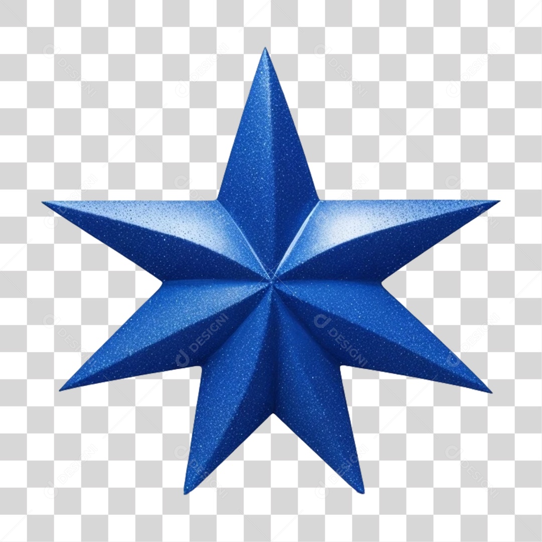 Estrela Azul Enfeite de Natal PNG Transparente