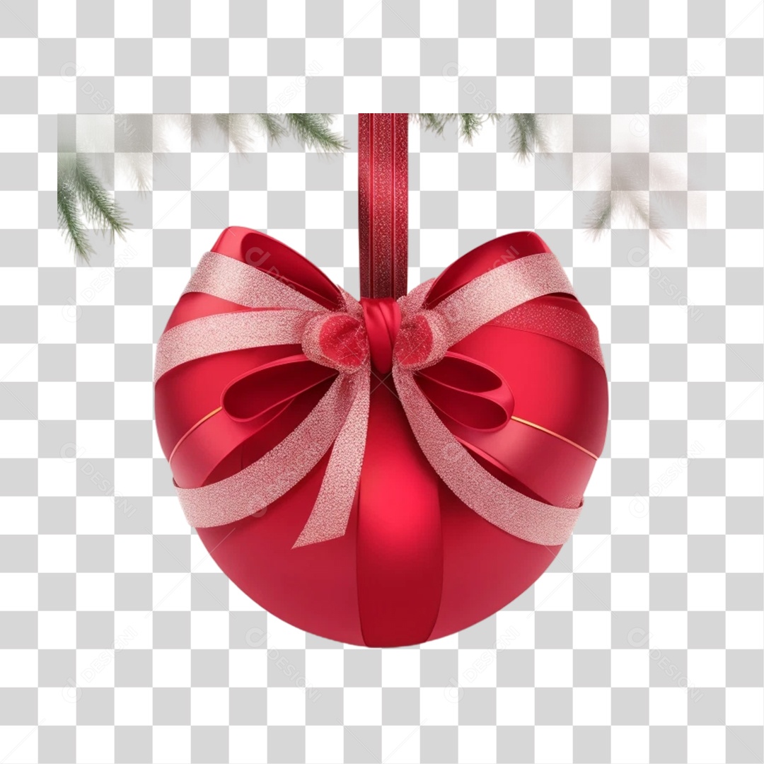 Bolas Enfeites de Natal PNG Transparente