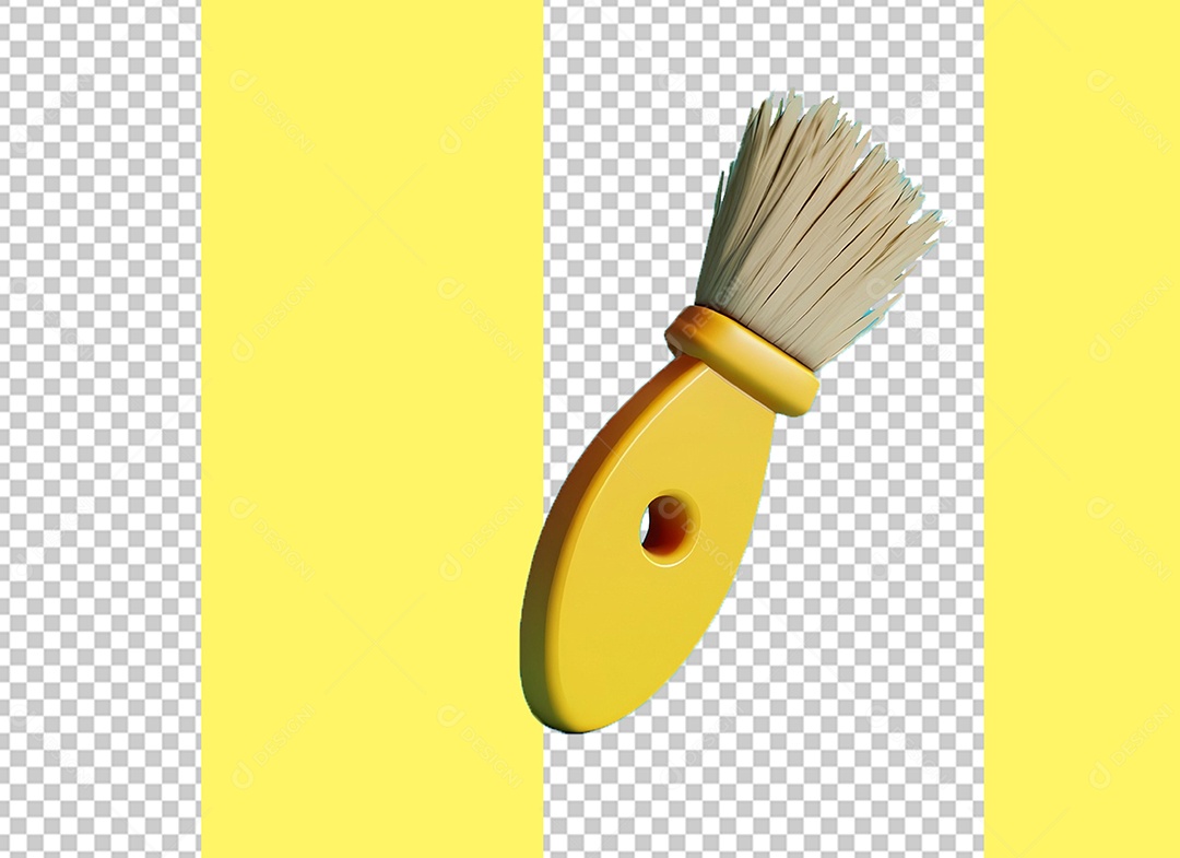 Pincel de Pintura Elemento 3D para Composição PSD