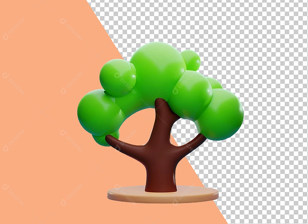 Árvore Elemento 3D para Composição PSD
