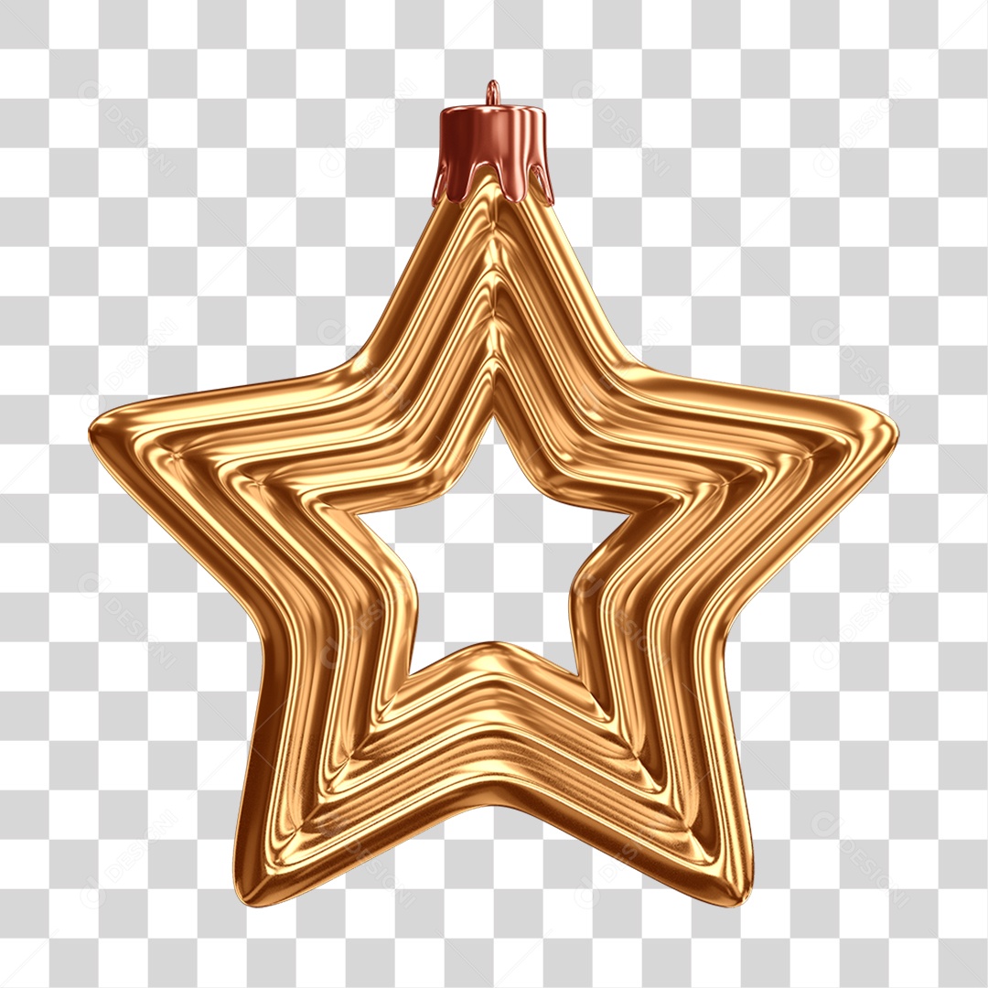 Estrela Decoração Natalina PNG Transparente