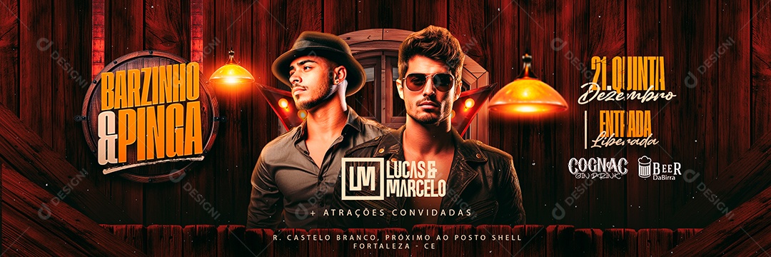 Carrossel Flyer Barzinho & Pinga Lucas & Marcelo Social Media PSD Editável