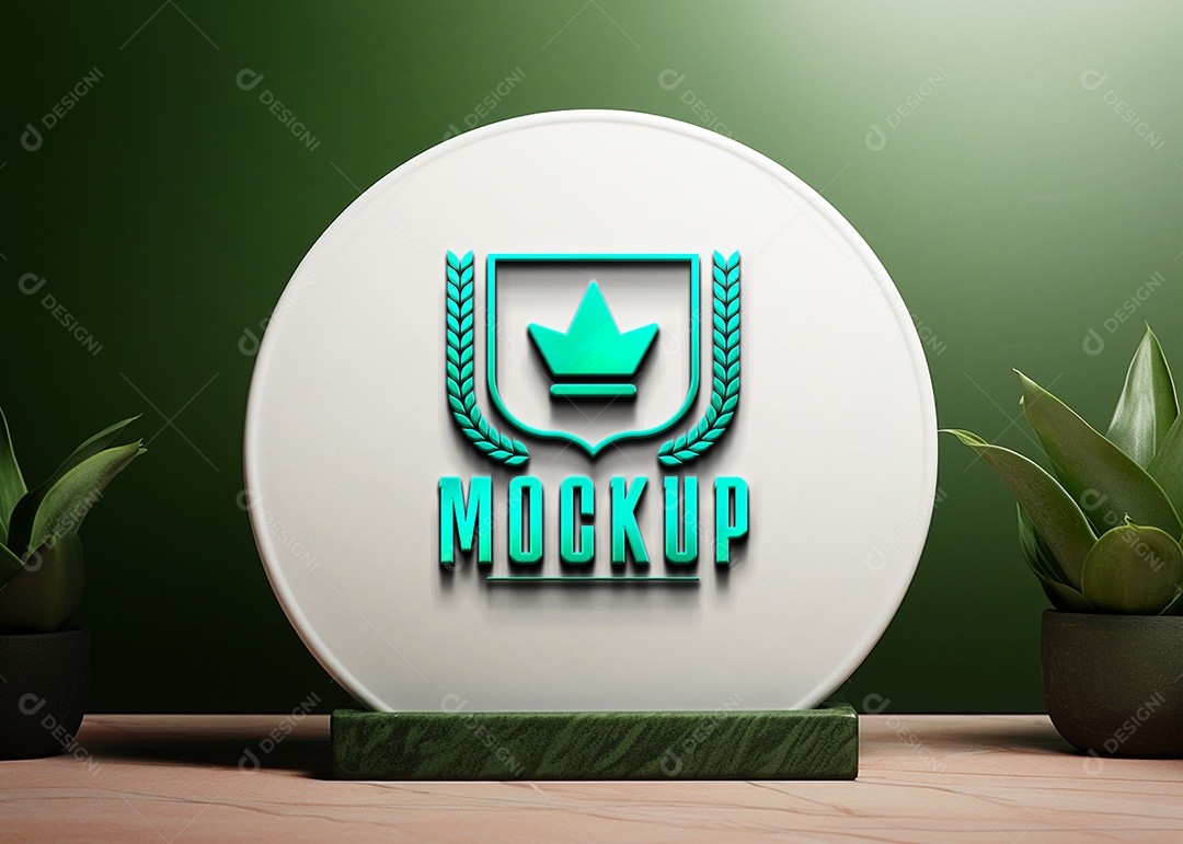 Modelo de Logotipo de Empresa Mockup PSD Editável