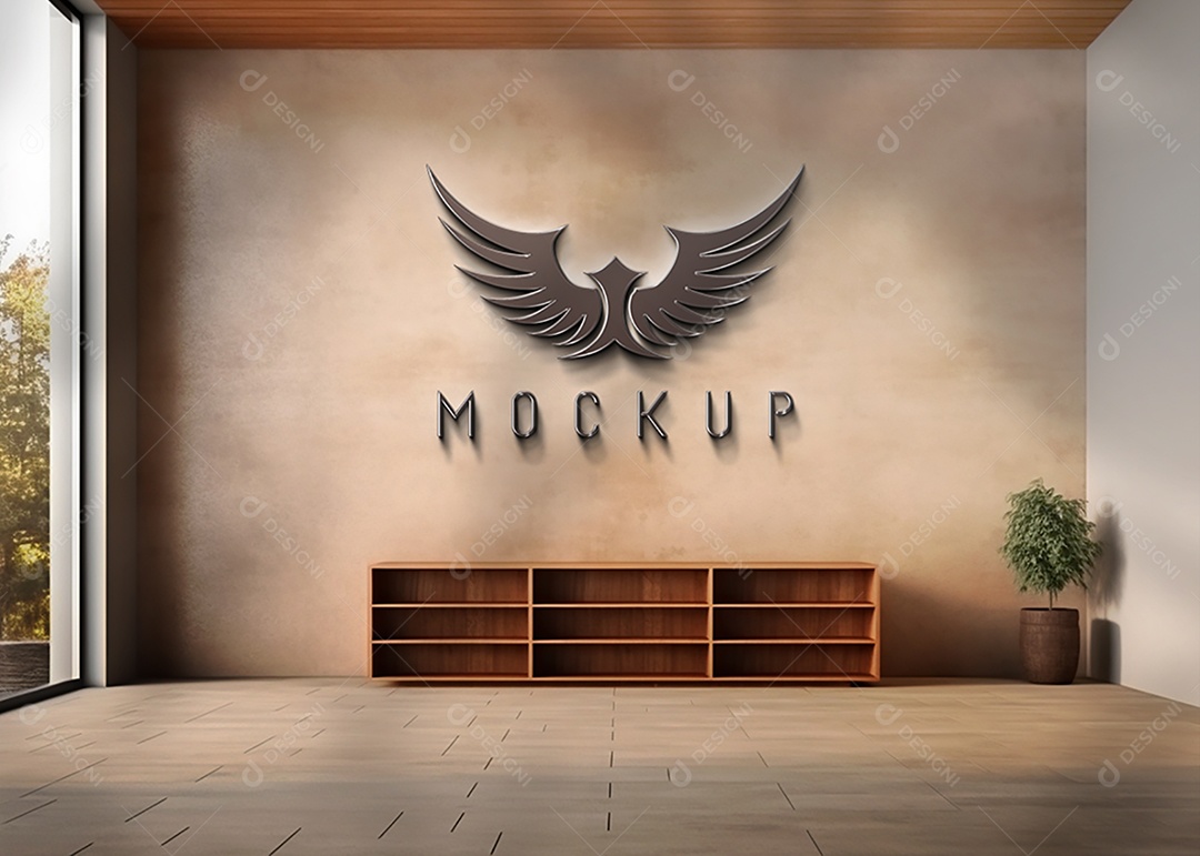 Modelo de Logotipo de Empresa Mockup PSD Editável
