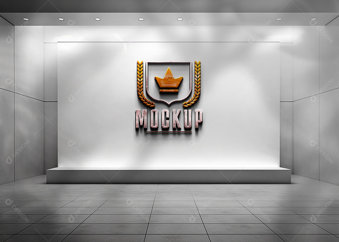 Modelo de Logotipo de Empresa Mockup PSD Editável