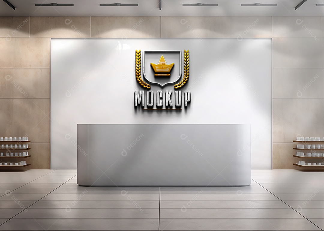 Modelo de Logotipo de Empresa Mockup PSD Editável