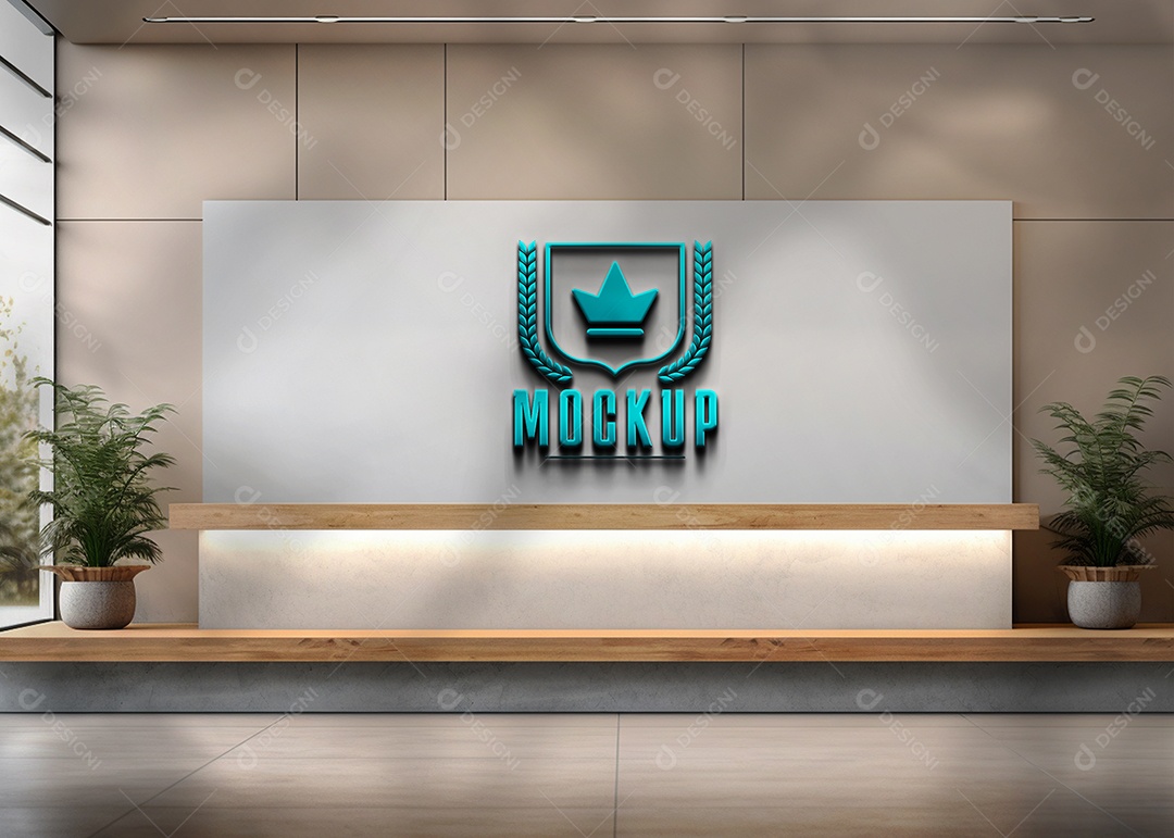 Modelo de Logotipo de Empresa Mockup PSD Editável