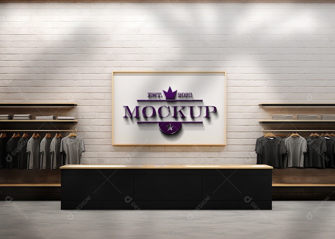 Modelo de Logotipo de Empresa Mockup PSD Editável