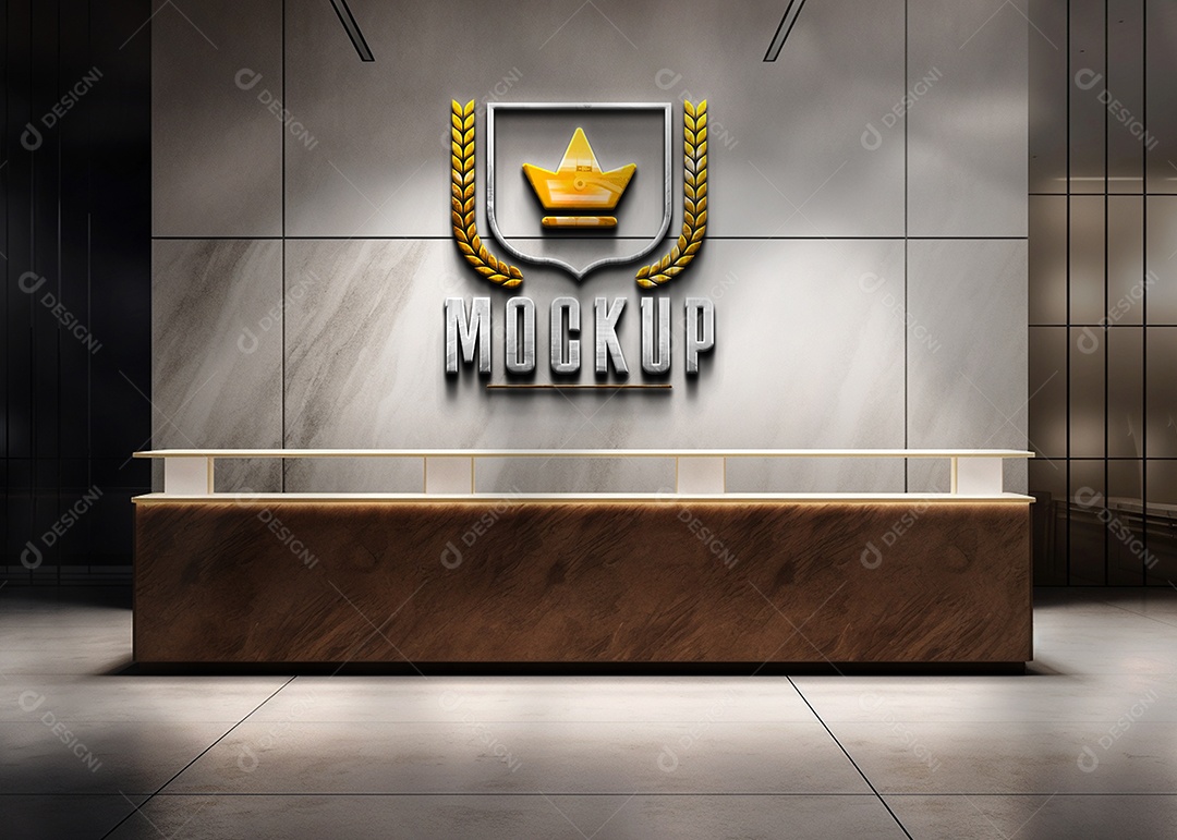 Modelo de Logotipo de Empresa Mockup PSD Editável