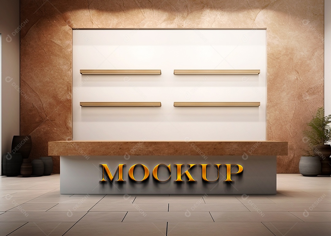 Modelo de Logotipo de Empresa Mockup PSD Editável