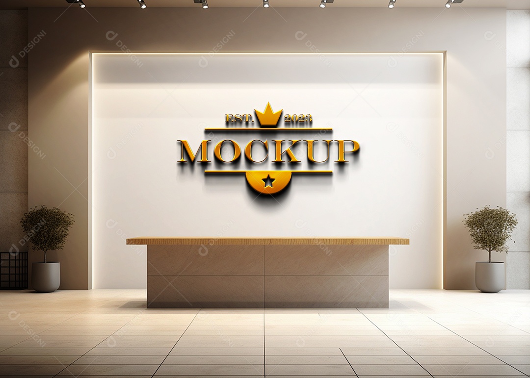 Modelo de Logotipo de Empresa Mockup PSD Editável