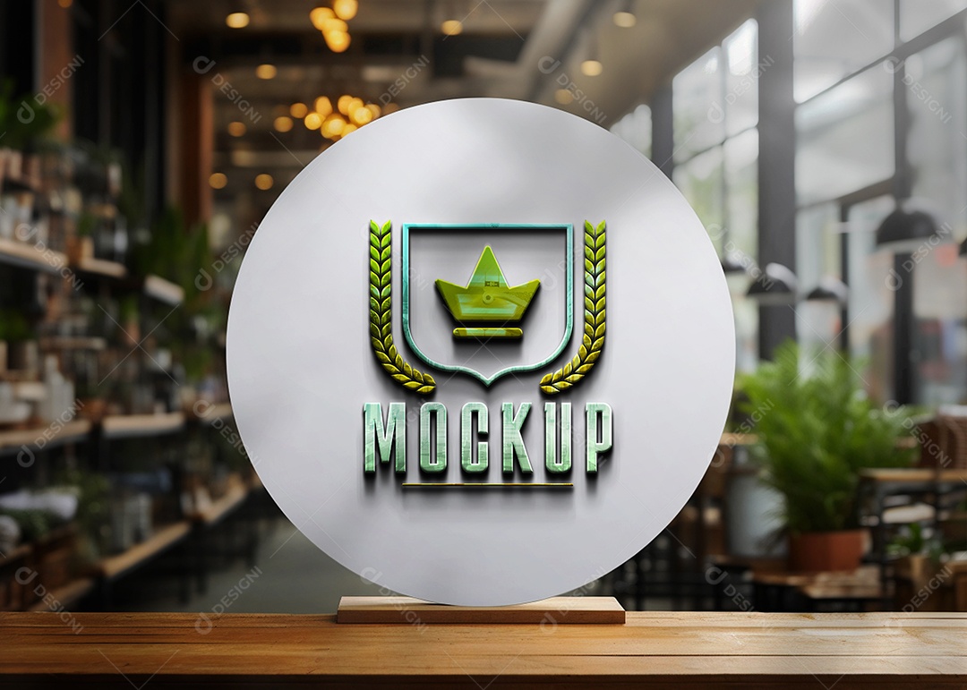 Modelo de Logotipo de Empresa Mockup PSD Editável