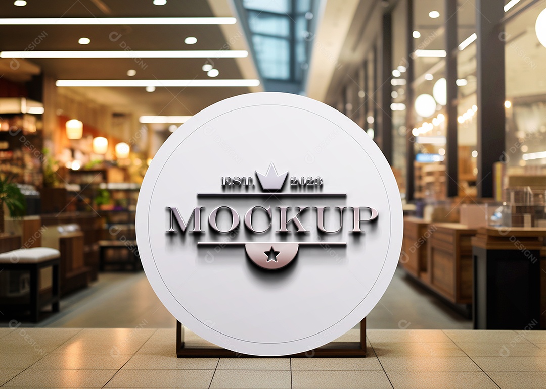 Modelo de Logotipo de Empresa Mockup PSD Editável