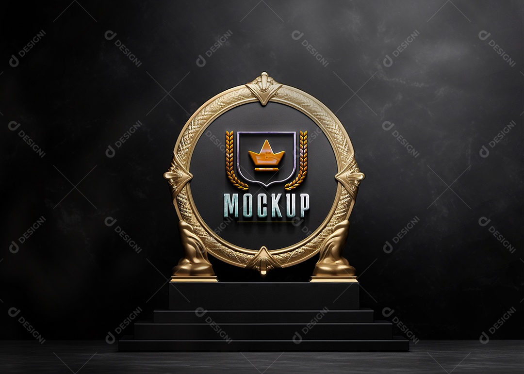 Modelo de Logo de Empresa PSD Editável