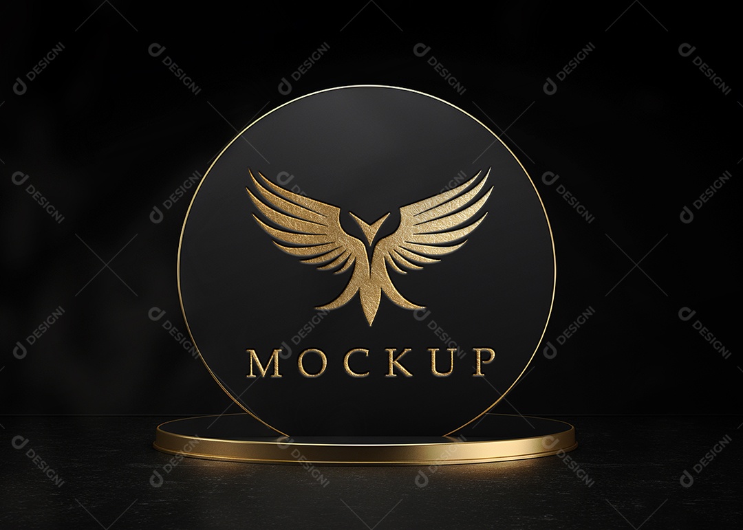 Modelo de Logo de Empresa Mockup PSD Editável