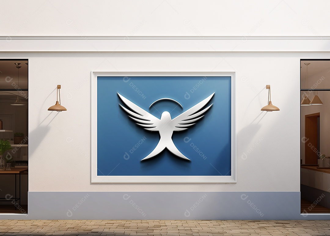 Modelo de Logo de Parede PSD Editável