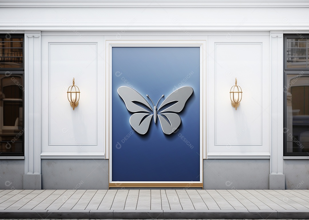 Modelo de Logo de Borboleta PSD Editável