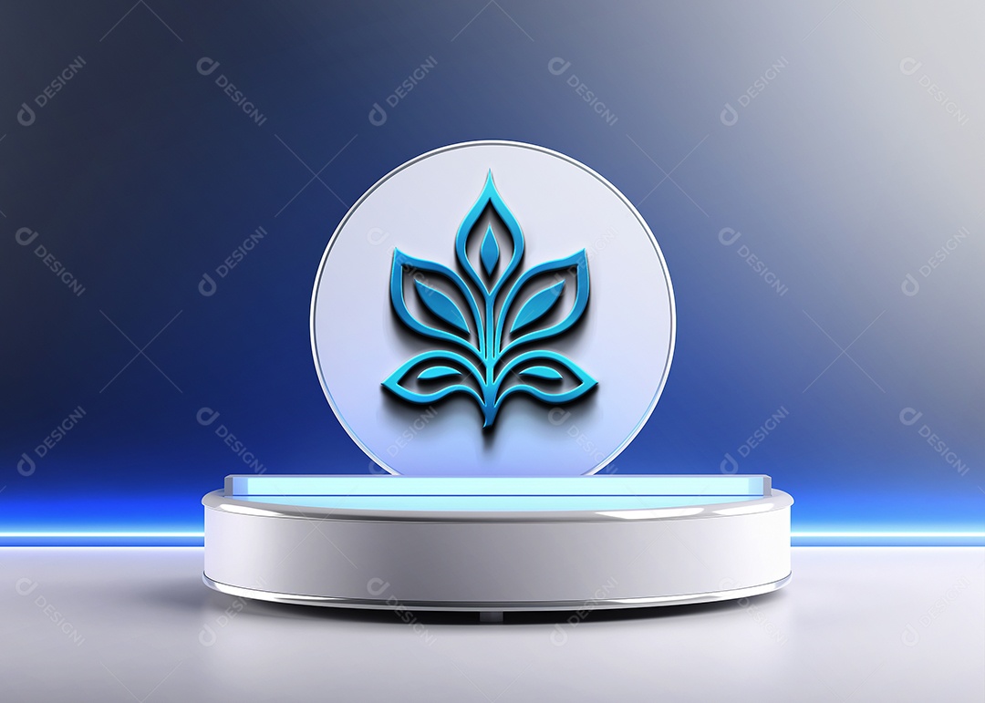 Modelo de Logo de Folha PSD Editável