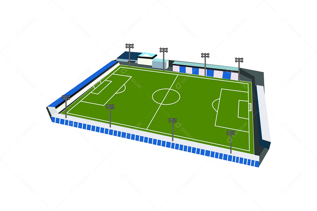 Estádio de futebol Ilustração Vetor EPS + AI