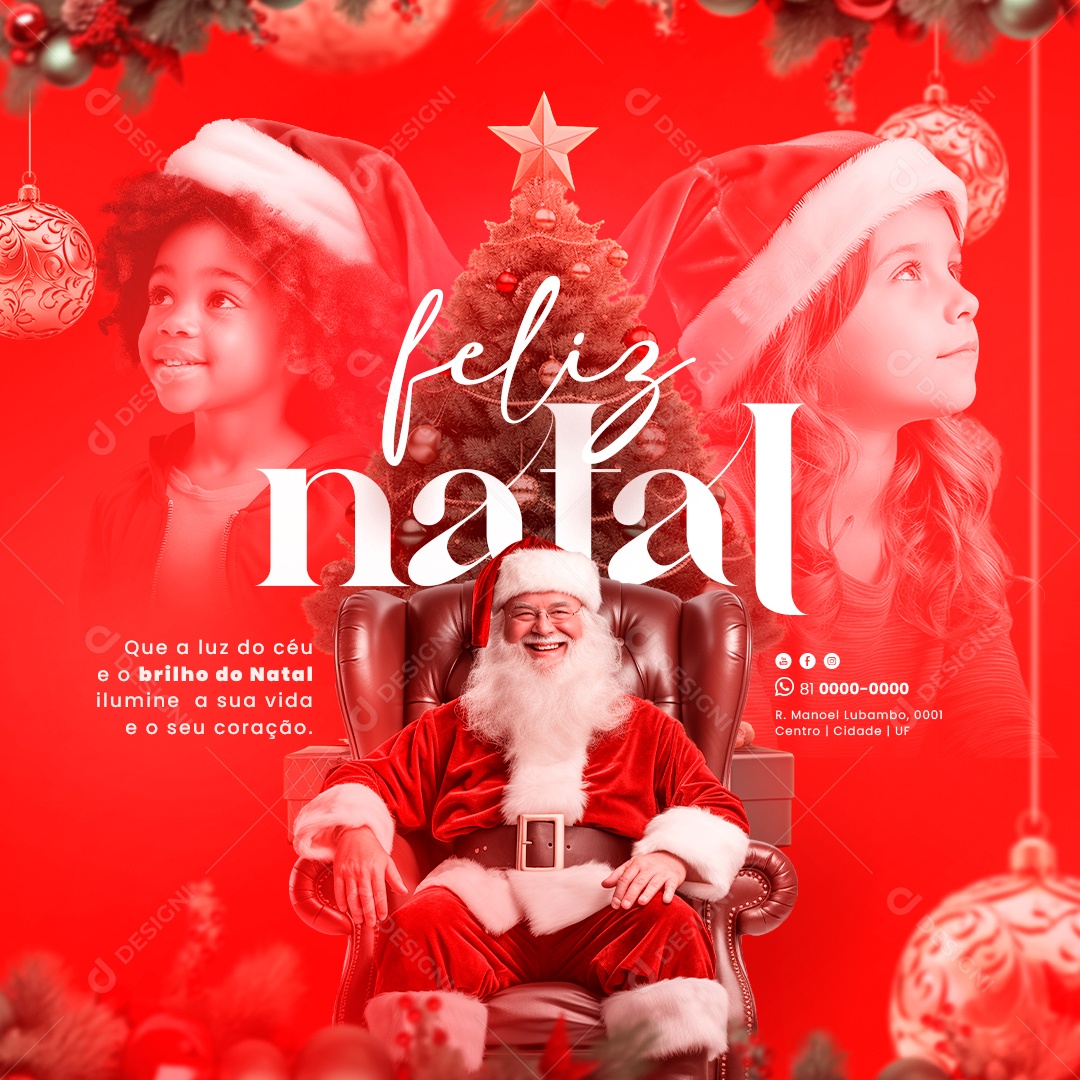 Social Media Feliz Natal Brilho De Natal PSD Editável