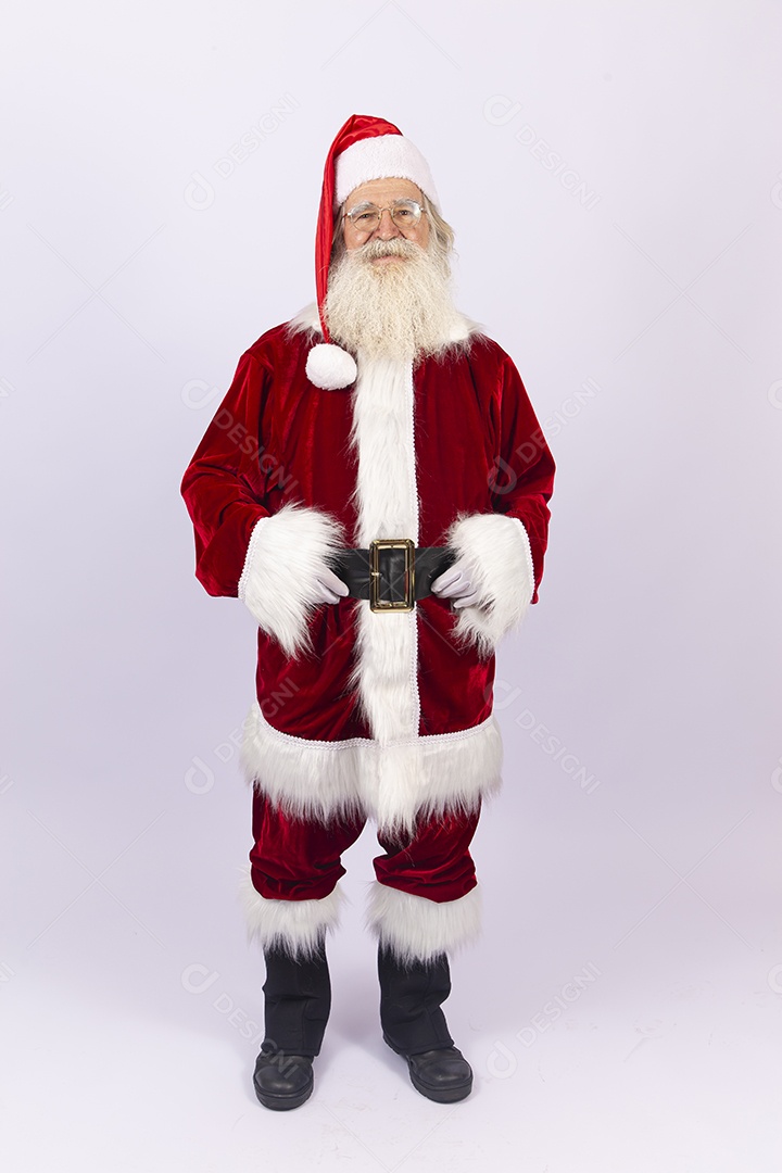 Papai Noel sobre fundo branco