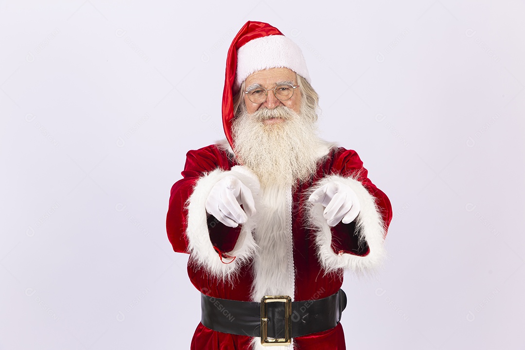 Papai Noel sobre fundo branco