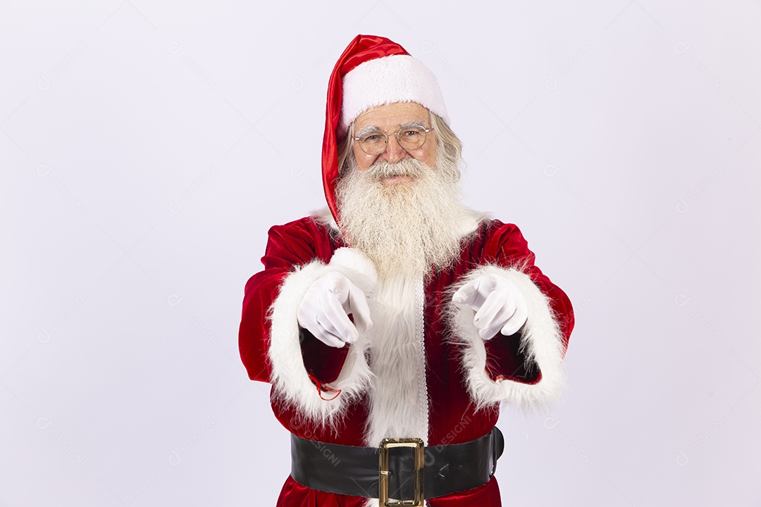 Papai Noel sobre fundo branco