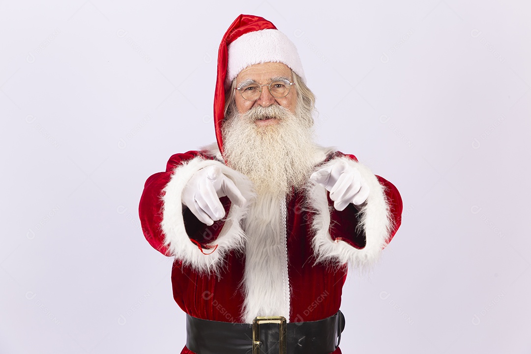 Papai Noel sobre fundo branco