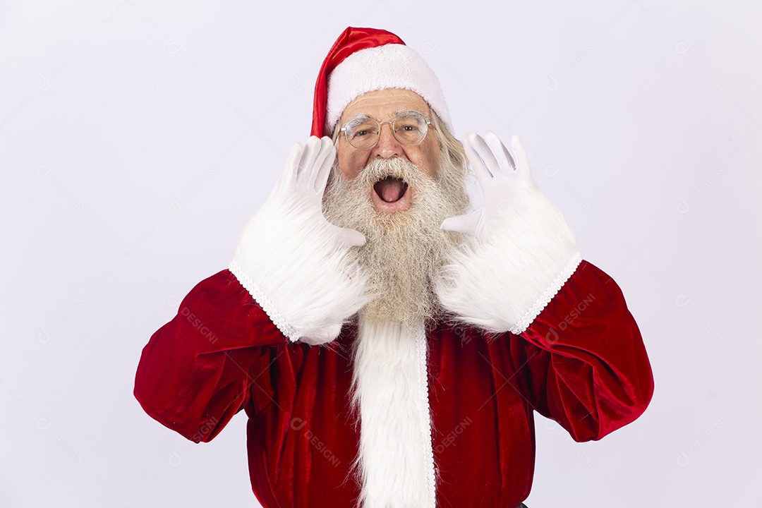 Papai Noel sobre fundo branco