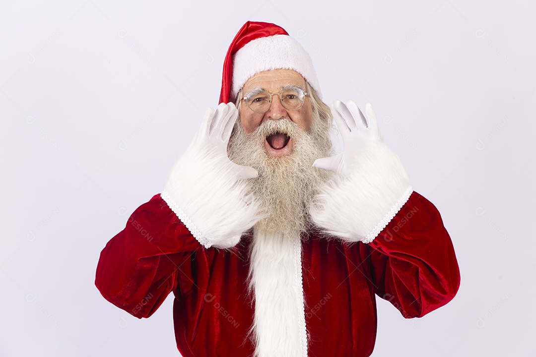 Papai Noel sobre fundo branco