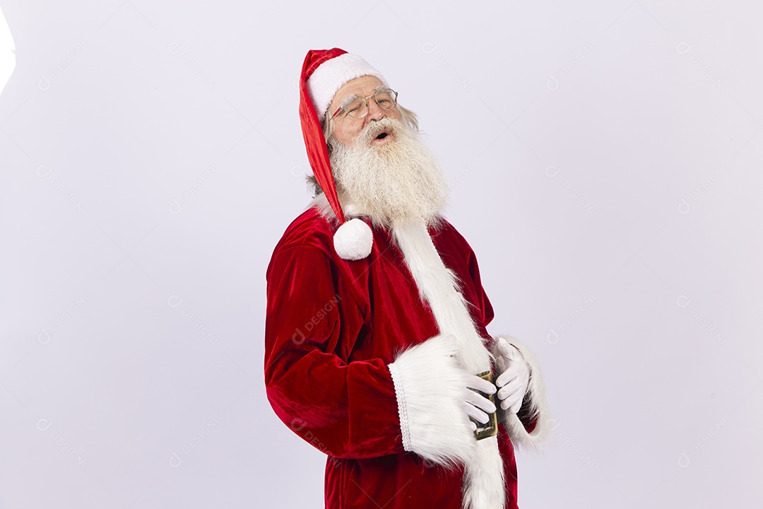 Papai Noel sobre fundo branco