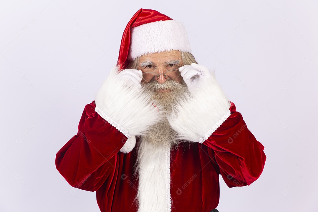 Papai Noel sobre fundo branco