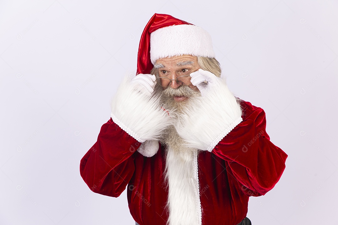 Papai Noel sobre fundo branco