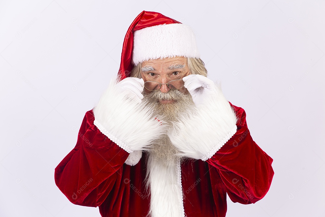 Papai Noel sobre fundo branco