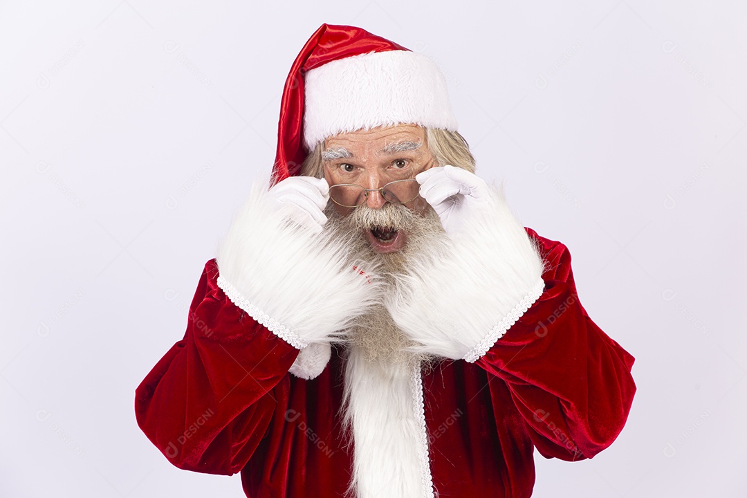 Papai Noel sobre fundo branco