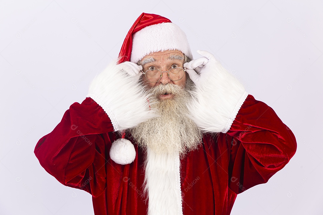 Papai Noel sobre fundo branco