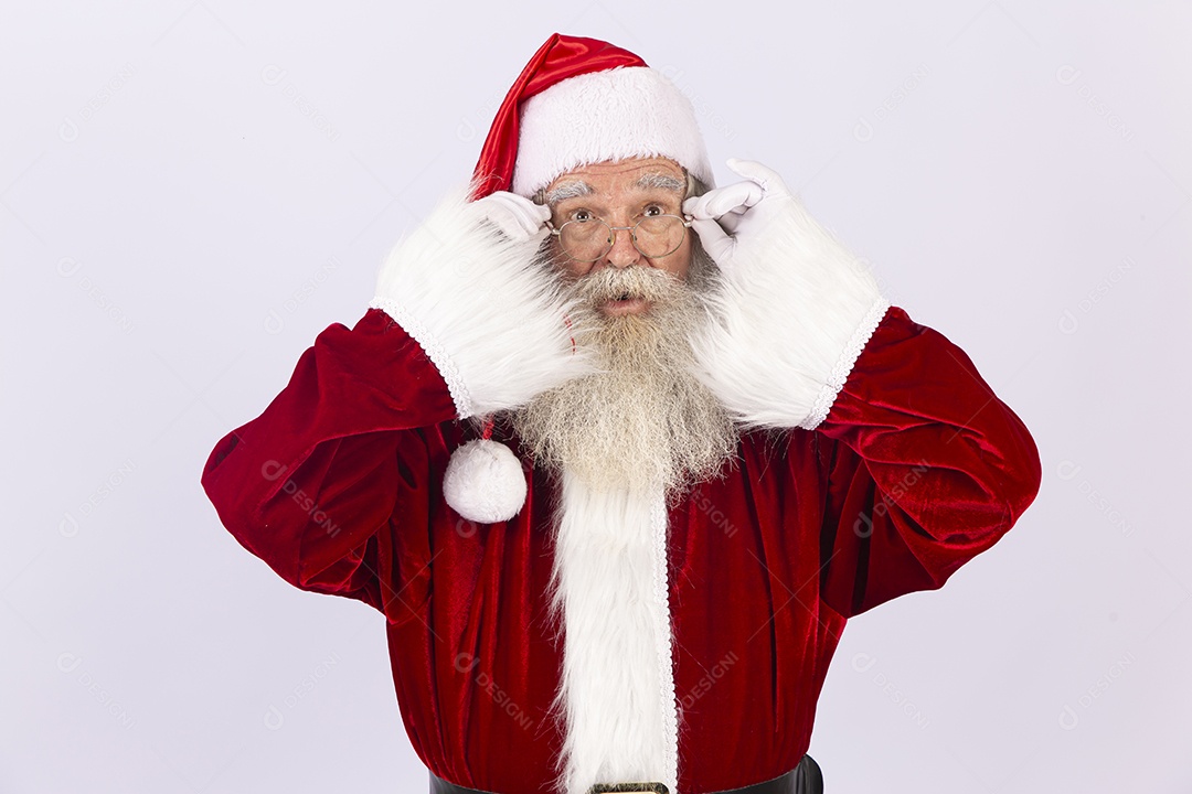 Papai Noel sobre fundo branco