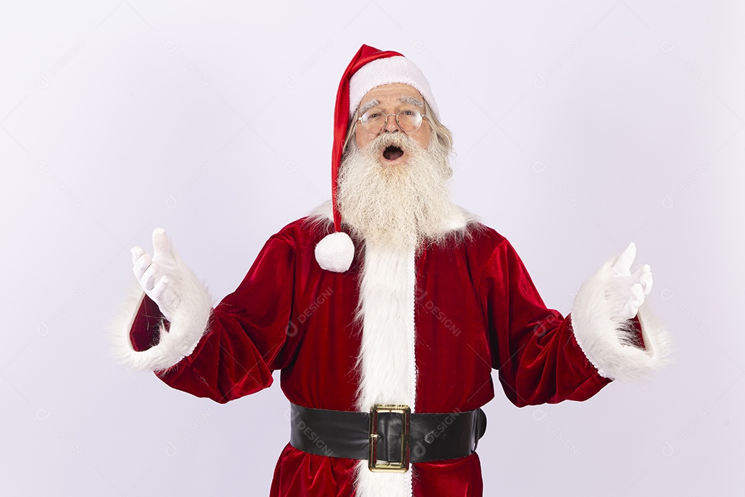 Papai Noel sobre fundo branco