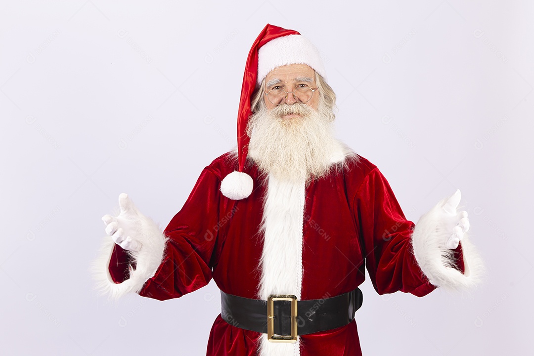 Papai Noel sobre fundo branco