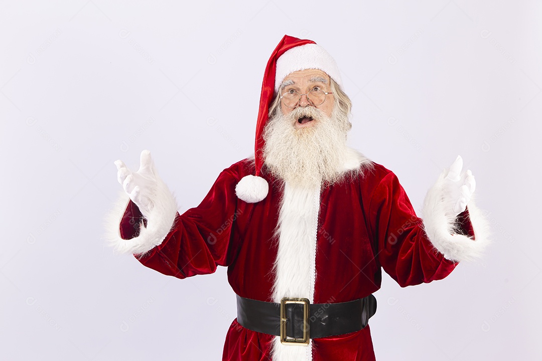 Papai Noel sobre fundo branco