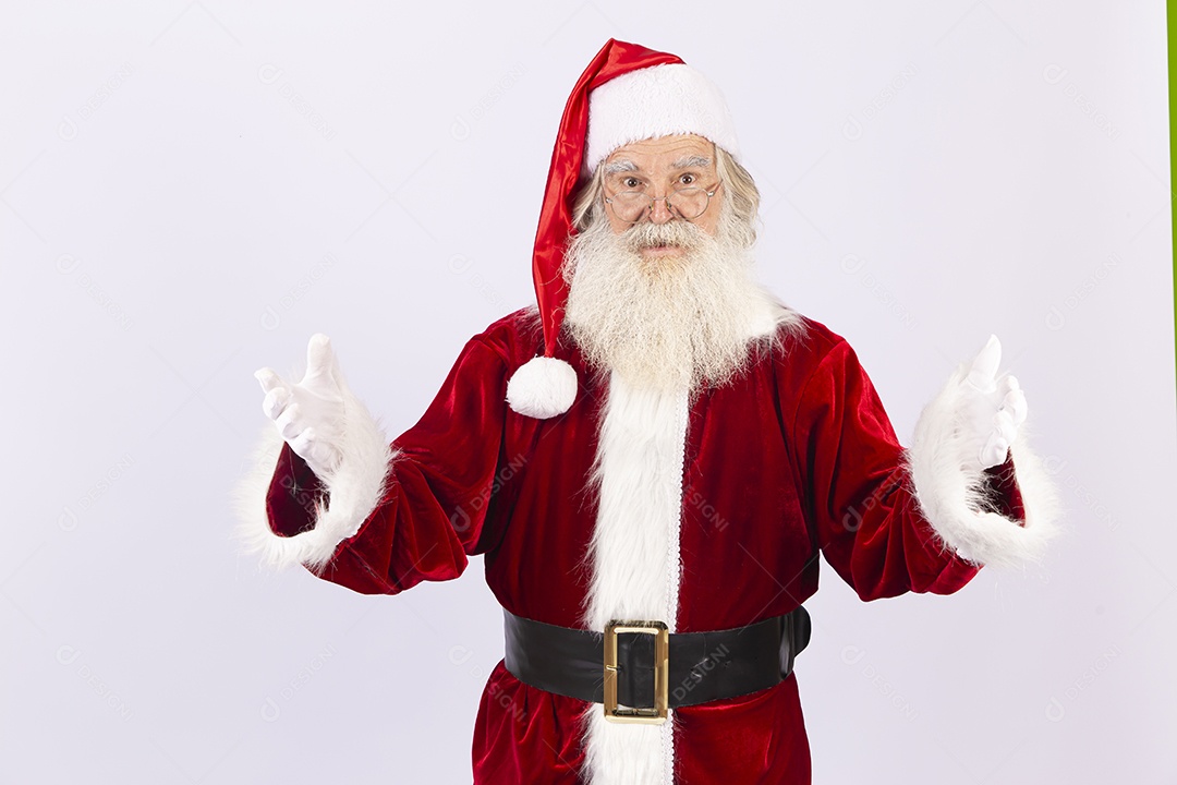 Papai Noel sobre fundo branco