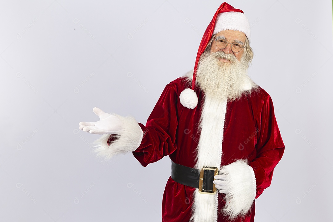 Papai Noel sobre fundo branco