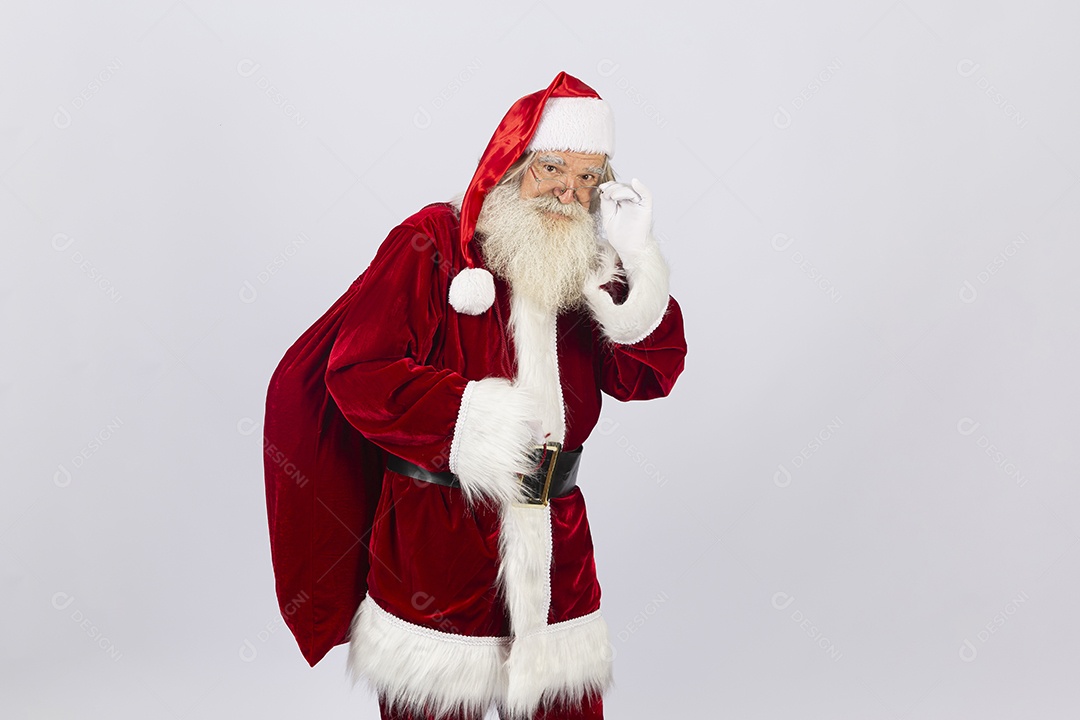 Papai Noel sobre fundo branco