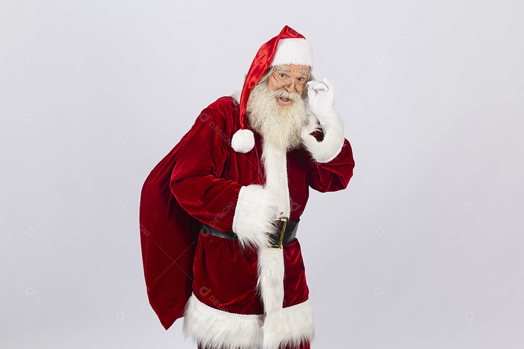 Papai Noel sobre fundo branco