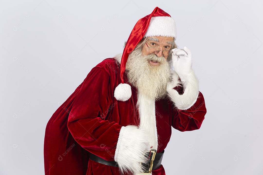 Papai Noel sobre fundo branco