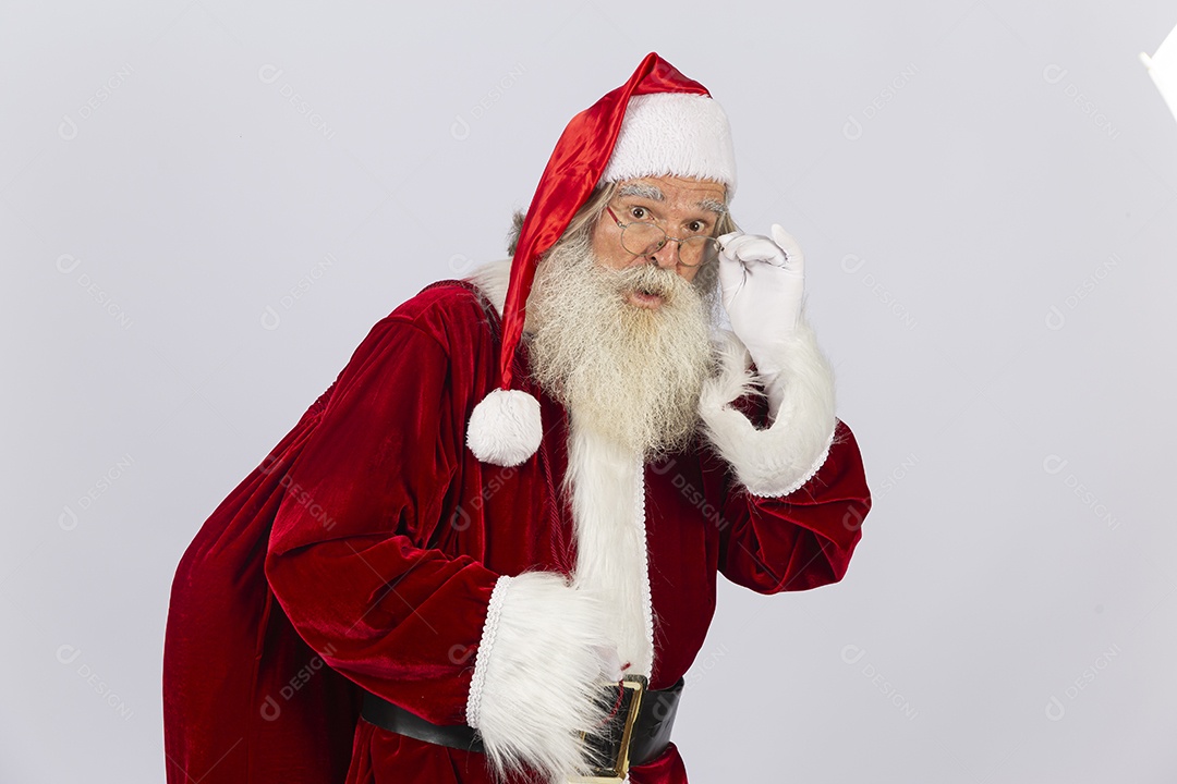 Papai Noel sobre fundo branco