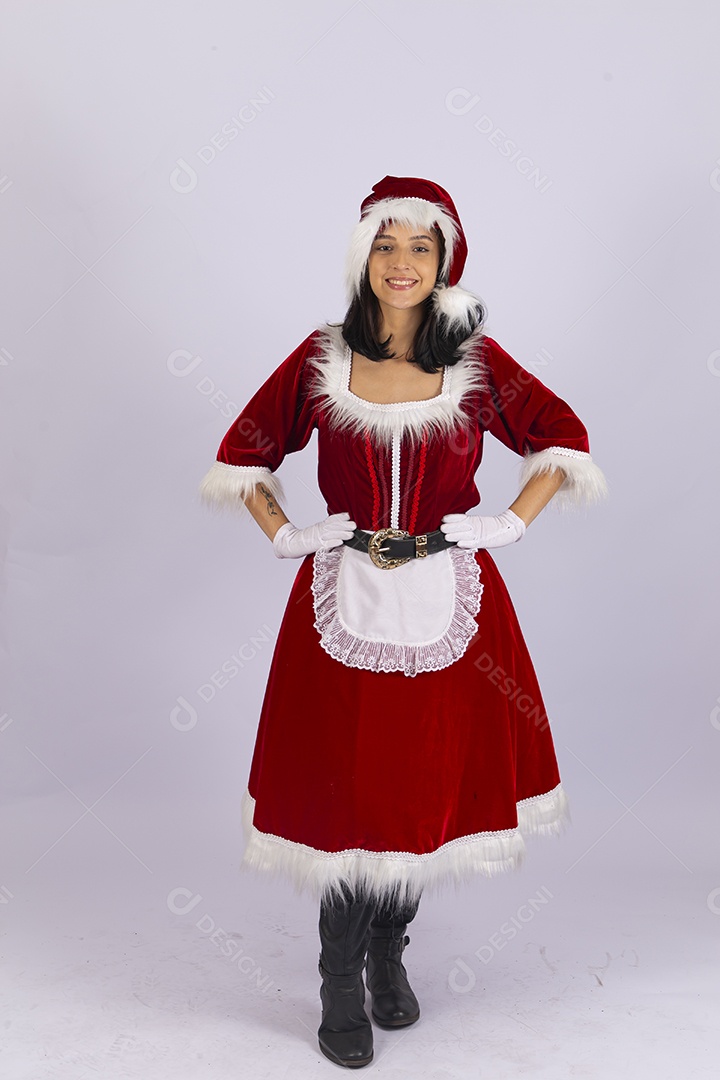 Mamãe Noel sobre fundo branco